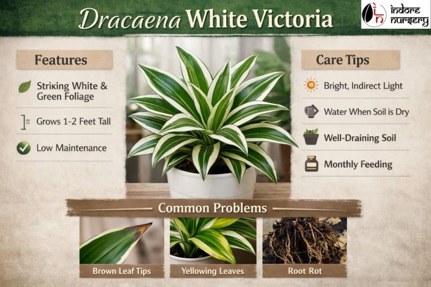 Dracaena White Victoria: Features, Care Tips & Common Problems