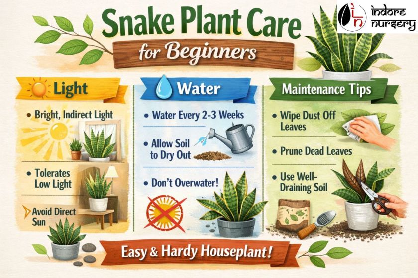 Snake Plant Care for Beginners: Light, Water & Maintenance Tips